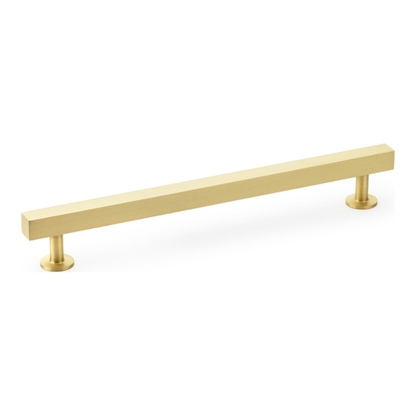 AW815-192-SB • 192mm c/c • Satin Brass • Alexander & Wilks Square T-Bar Cabinet Pull Handle